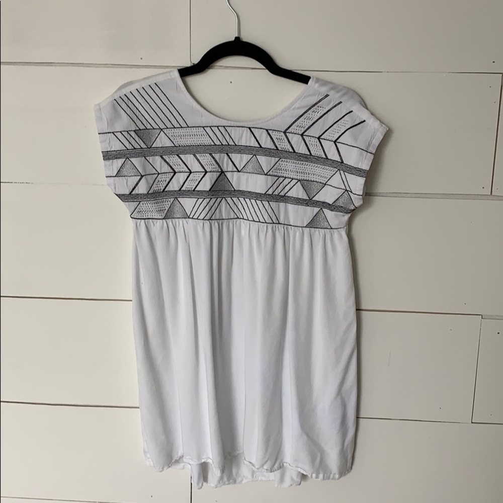 Girls white and black babydoll dress